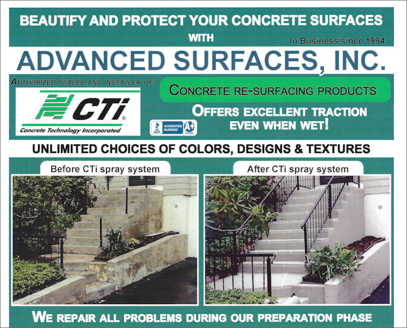 Download a brochure which describes the products which we utilize to re-surface concrete surfaces.